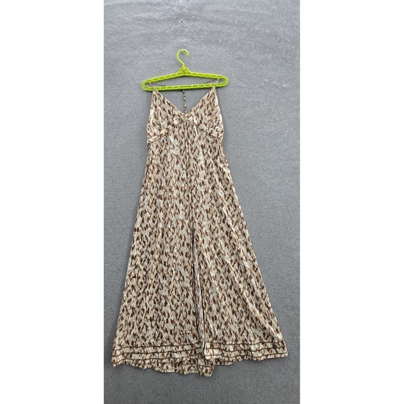 aerie Dresses & Skirts - Aerie Women Dress L Brown Geometric Maxi Sundress Cottagecore Strap Sleeveless